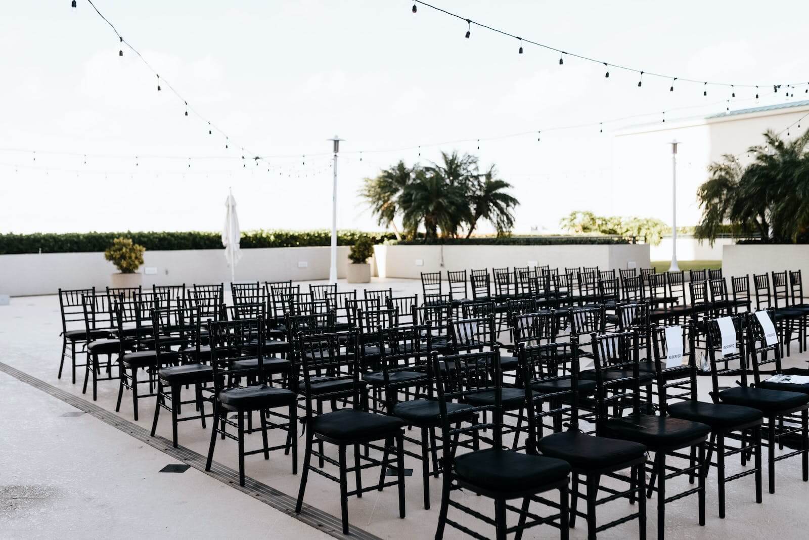 Black Chiavari Chairs at Wedding Reception