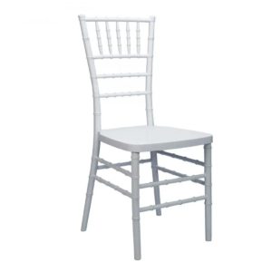 Resin white chiavari chair